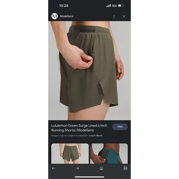 Lululemon men’s surge running athletic shorts medium - Picture 8 of 8